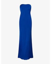 OMNES - Amdra Strapless Satin Maxi Dress - Lyst