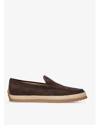Tod's - Gommino Slip-on Suede Penny Loafers - Lyst