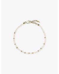 Missoma - Micro Pearl 18Ct Plated Brass Beaded Bracelet - Lyst