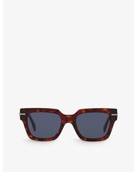 Fendi - Fe40078i Irregular-frame Tortoiseshell Acetate Sunglasses - Lyst