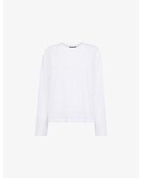 Whistles - Relaxed-Fit Long-Sleeve Cotton T-Shirt - Lyst