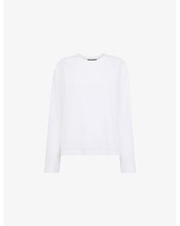 Whistles - Relaxed-Fit Long-Sleeve Cotton T-Shirt - Lyst