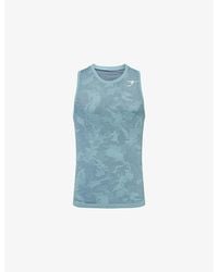 GYMSHARK - Geo Seamless Stretch-Woven Tank Top - Lyst