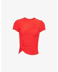 Amy Lynn - Bowie Heart-Shape Cut-Out Stretch-Woven Top - Lyst