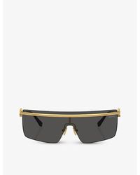 Miu Miu - Mu 50zs Irregular-frame Metal Sunglasses - Lyst