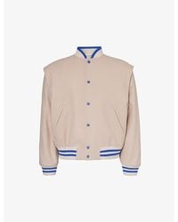 Gucci - Logo-embroidered Stand-collar Boxy-fit Wool Varsity Jacket - Lyst