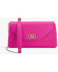 Dune Elissia Envelope Faux-leather Clutch Bag - Pink