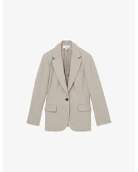 Reiss - Brittany Single-Breasted Textured Wool-Blend Suit Jacket - Lyst