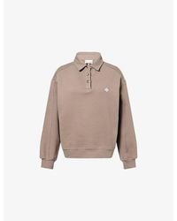 The Couture Club - Emblem-Embroidered Rugby Polo Cotton Sweatshirt - Lyst