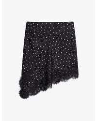 OMNES - Amada Polka Dot Woven Mini Skirt - Lyst