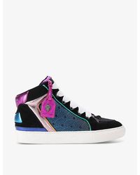 Kurt Geiger - Southbank Tag Eagle-Embellished Leather High-Top Trainers - Lyst