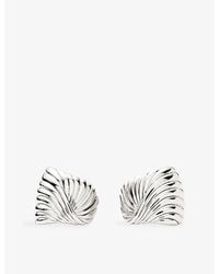Missoma - Ripple Plated Brass Stud Earrings - Lyst