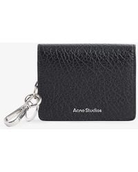 Acne Studios - Logo-embossed Key-ring Embellished Leather Card Holder - Lyst
