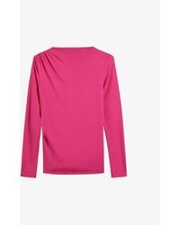 Ted Baker - Eloria Twist-neck Stretch-woven Top - Lyst