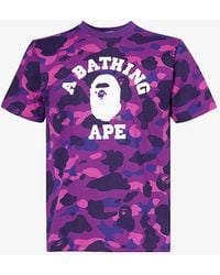 A Bathing Ape - Camo Cotton-jersey T-shirt Xx - Lyst