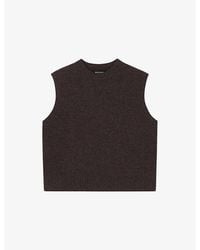 Whistles - Sleeveless Round-Neck Wool Tank - Lyst