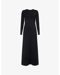 Bottega Veneta - Open-Back Chain-Embellished Stretch-Woven Midi Dress - Lyst