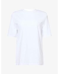 Frankie Shop - Carrington Padded-Shoulder Cotton-Jersey T-Shirt - Lyst