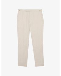 Reiss - Atlantic Tailored-Fit Linen Suit Trousers - Lyst