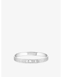 Messika - Move Noa Chiseled 18Ct And 0.15Ct Diamond Bangle Bracelet - Lyst