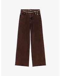 Maje - Flared Mid-Rise Stretch-Denim Jeans - Lyst