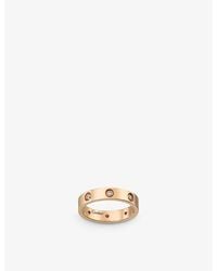 Cartier - Love 18Ct Rose- And 8 Diamonds Wedding Band - Lyst