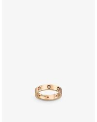 Cartier - Love 18ct Rose-gold And 8 Diamonds Wedding Band - Lyst