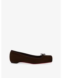 Christian Louboutin - Cassia Nodo Suede Ballet Flats - Lyst