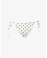 4th & Reckless - Emily Polka-Dot Tie-Wait Bikini Bottoms - Lyst