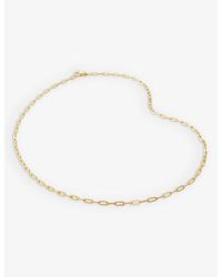 Monica Vinader - Mini Paperclip-Chain 18Ct-Plated Vermeil Sterling- Necklace - Lyst