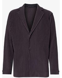 Homme Plissé Issey Miyake - Pleated Notched-lapel Regular-fit Knitted Blazer - Lyst