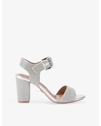 Carvela Kurt Geiger - Sadie Jewel Rhinestone-Embellished Woven Block-Heel Sandals - Lyst
