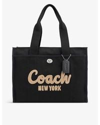 COACH - Cargo 42 Logo-embroidered Detachable-strap Canvas Tote Bag - Lyst