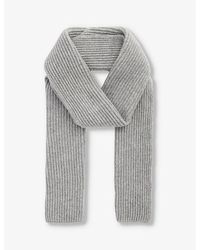 Johnstons of Elgin - Brand-patch Ribbed Cashmere Scarf - Lyst