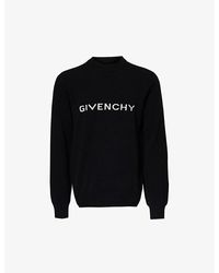 Givenchy - Brand-logo Crewneck Wool Jumper - Lyst