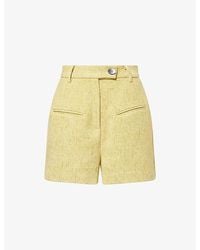 Odd Muse - High-Waist Tailored Bouclé Shorts - Lyst