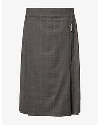 Simone Rocha - Tailored Checked Wool-Blend Kilt - Lyst