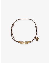 Zadig & Voltaire - Link Rock Cord And Brass Bracelet - Lyst