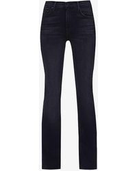 Mother - The Weekender Faded-wash Flared-leg High-rise Cotton-blend Jeans - Lyst
