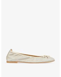 LK Bennett - Trilly Glittered Ballet Pumps - Lyst