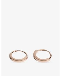 Monica Vinader - Mv Linear Small 18Ct Vermeil-Plated Sterling Hoop Earrings - Lyst
