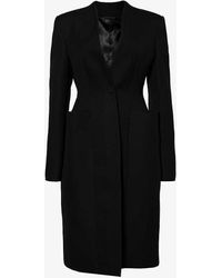 Givenchy - Padded-shoulder Slim-fit Wool Coat - Lyst