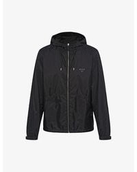 Prada - Re-Nylon Brand-Plaque Nylon Hooded Jacket - Lyst