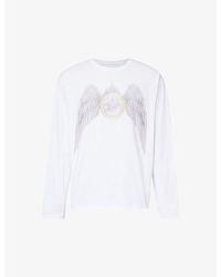 Who Decides War - Winged Graphic-print Regular-fit Cotton-jersey T-shirt - Lyst