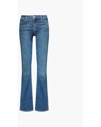 FRAME - Le High Flare High-rise Straight-leg Stretch-denim Blend Jeans - Lyst