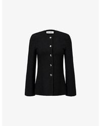 RÓHE Frames - Collarless Bouclé Wool-Blend Blazer - Lyst
