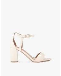 KG by Kurt Geiger - Faryn Faux-Leather Heeled Sandals - Lyst