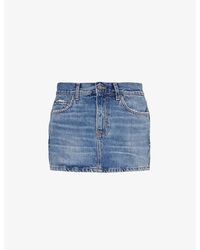 Fiorucci - Five-pocket Brand-patch Denim Mini Skirt - Lyst