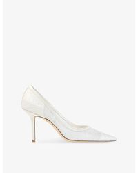 Jimmy Choo - Love 85 Glitter Woven Heeled Courts - Lyst