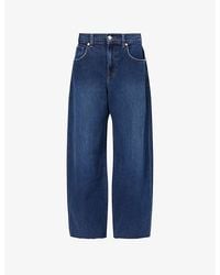 7 For All Mankind - Bonnie Curvilinear Wide-Leg Stretch-Denim Jeans - Lyst